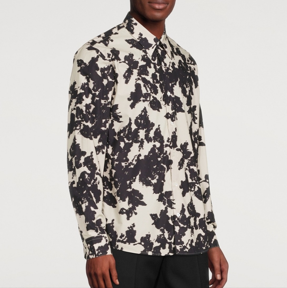 DRIES VAN NOTEN Curle Printed Long-Sleeve Shirt